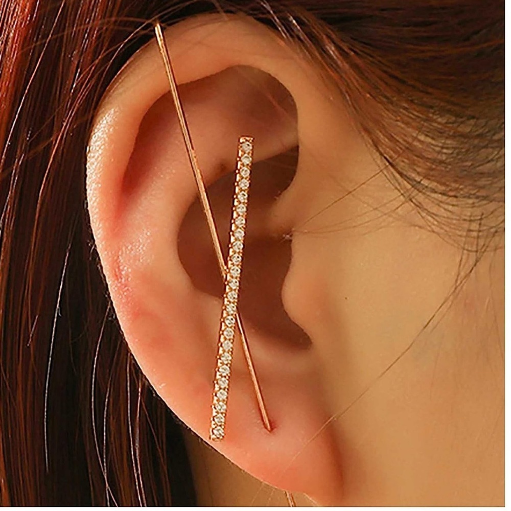 Set of 2 crawler hook Earrings